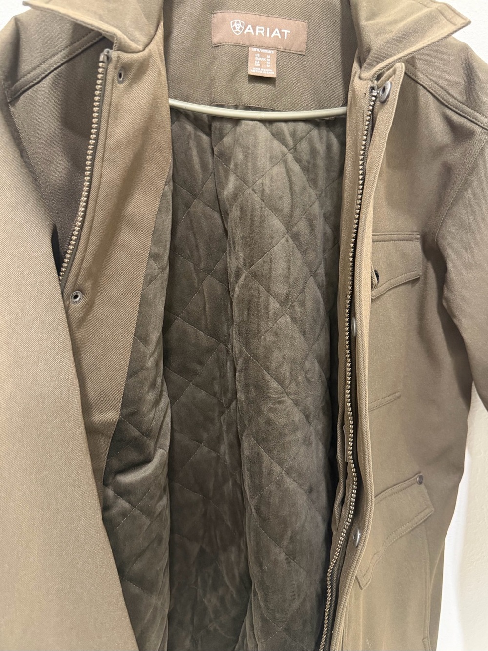 Ariat Men's Abilene Coat Jacket Insulated Wren Heather Brown Medium NWOT - Picture 5 of 11
